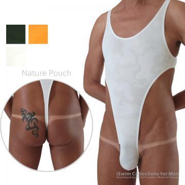 Nature pouch bodysuit thong leotard