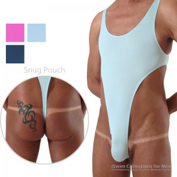 Snug pouch bodysuit thong leotard