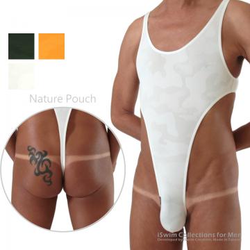 Nature pouch bodysuit thong leotard