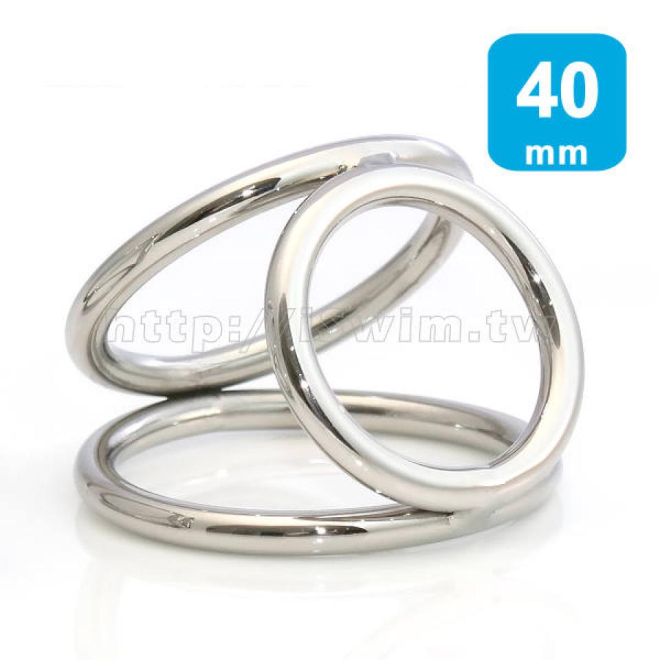立體三環型男用醫療鋼屌環 40mm