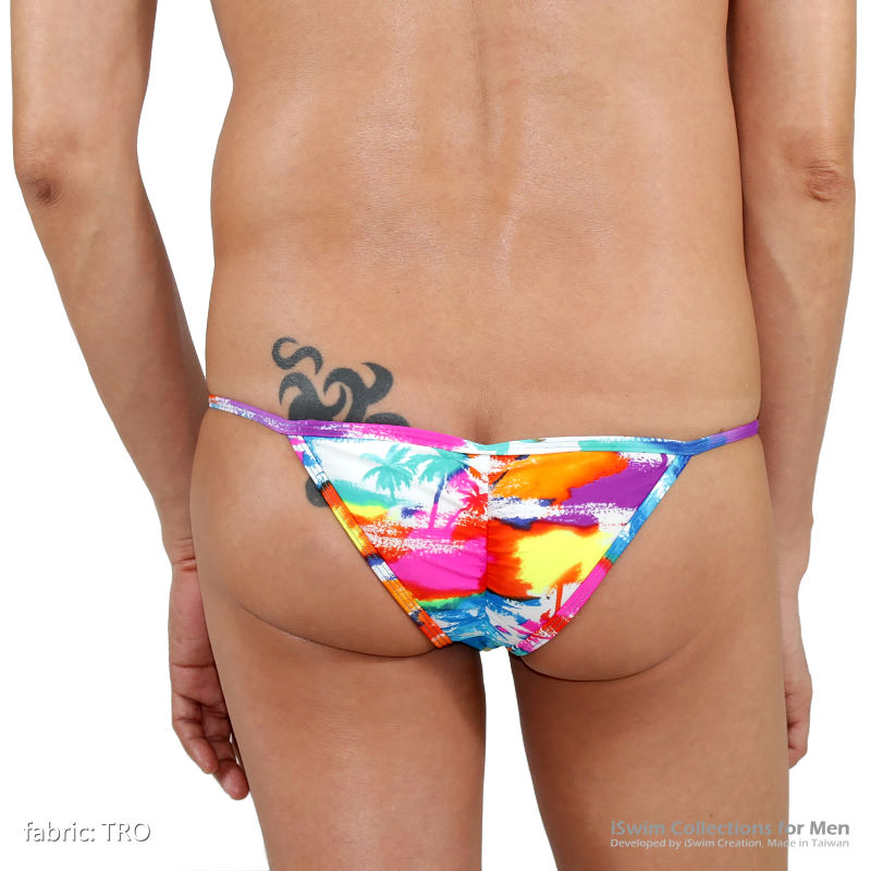 Ultra low rise bikini wrinkle half back swimwear rear style - 0. public mes...