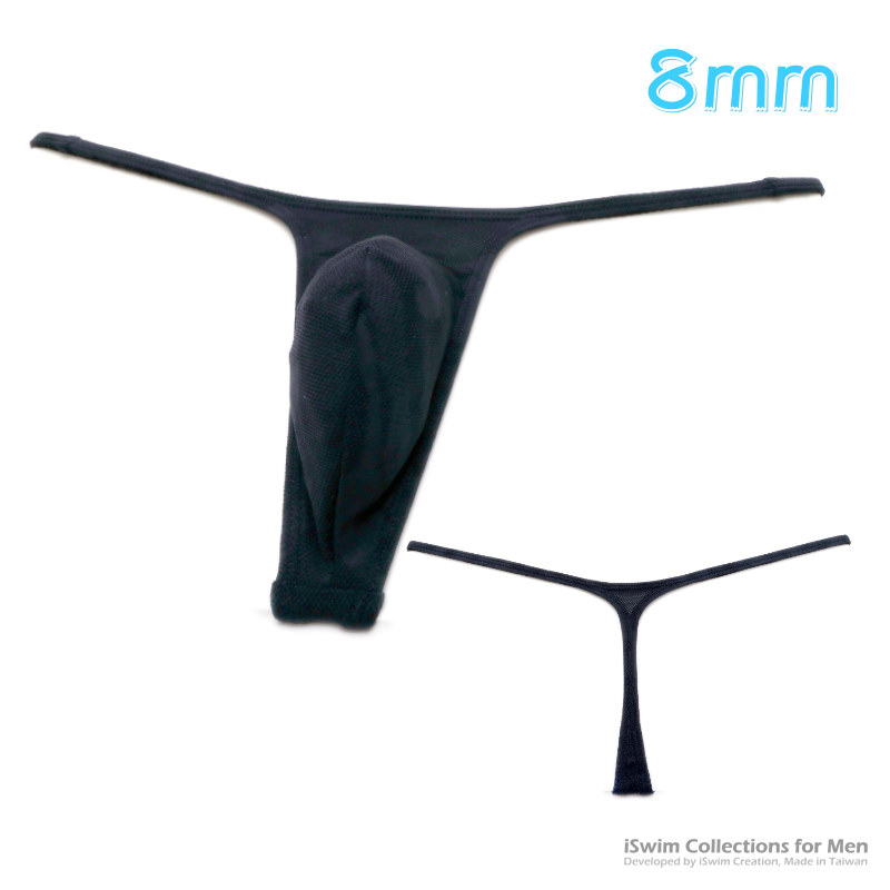 Narrow straight pouch string thong (Y-back) - 0