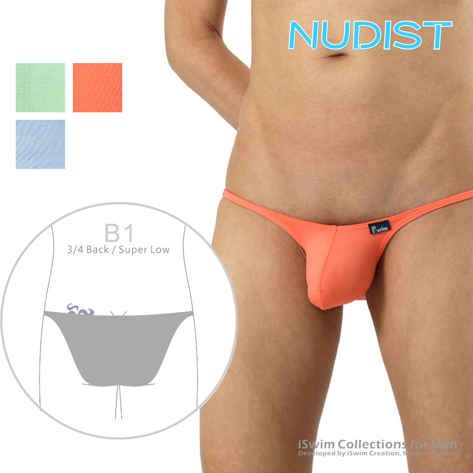 Snug NUDIST bulge string bikini (3/4 back) - 0