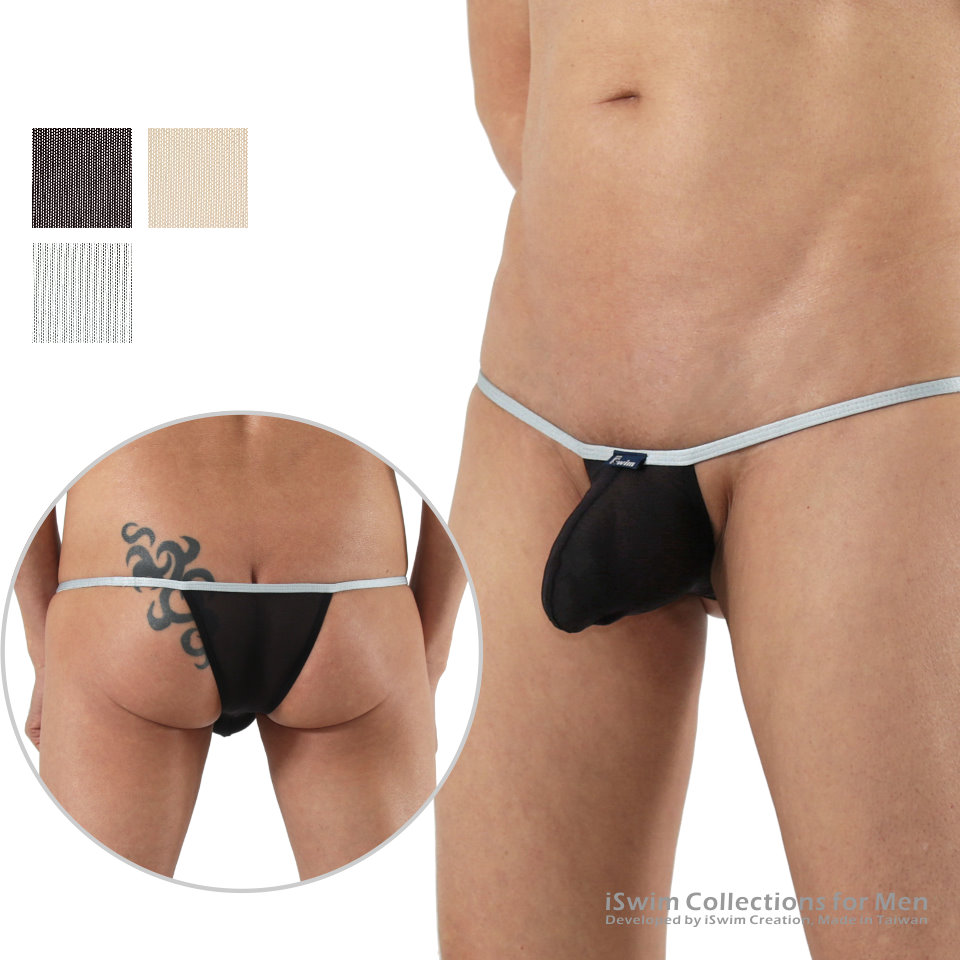 mesh bulge string bikini, tiny back (web only) - 0