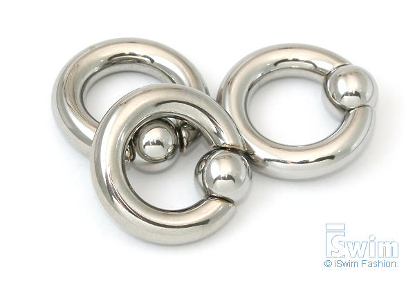 體環~單珠Q型圓環穿刺屌環(彈簧鋼珠~免工具) 2G(6mm x 16mm) - 2