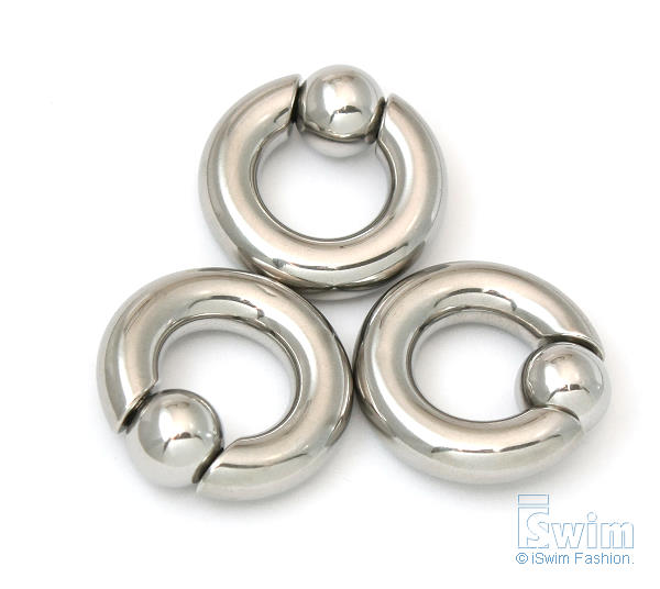 體環~單珠Q型圓環穿刺屌環(彈簧鋼珠~免工具) 0G(8mm x 16mm) - 1