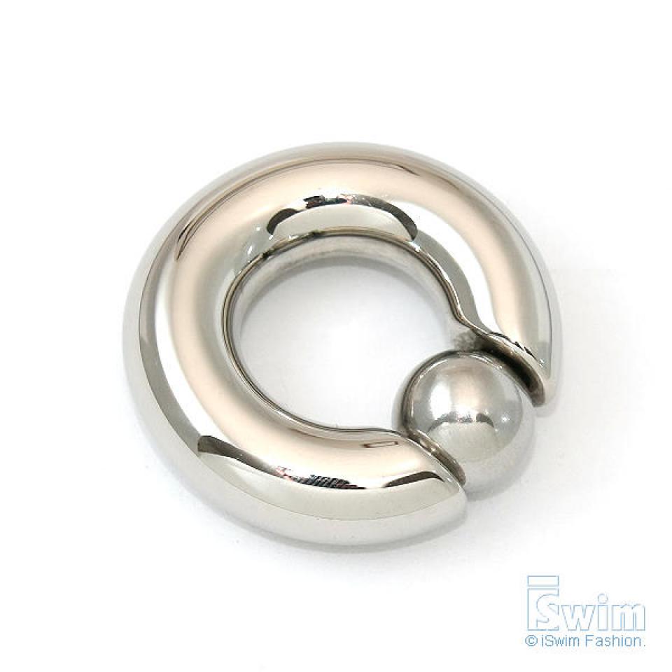 體環~單珠Q型圓環穿刺屌環(彈簧鋼珠~免工具) 00G(10mm x 16mm)