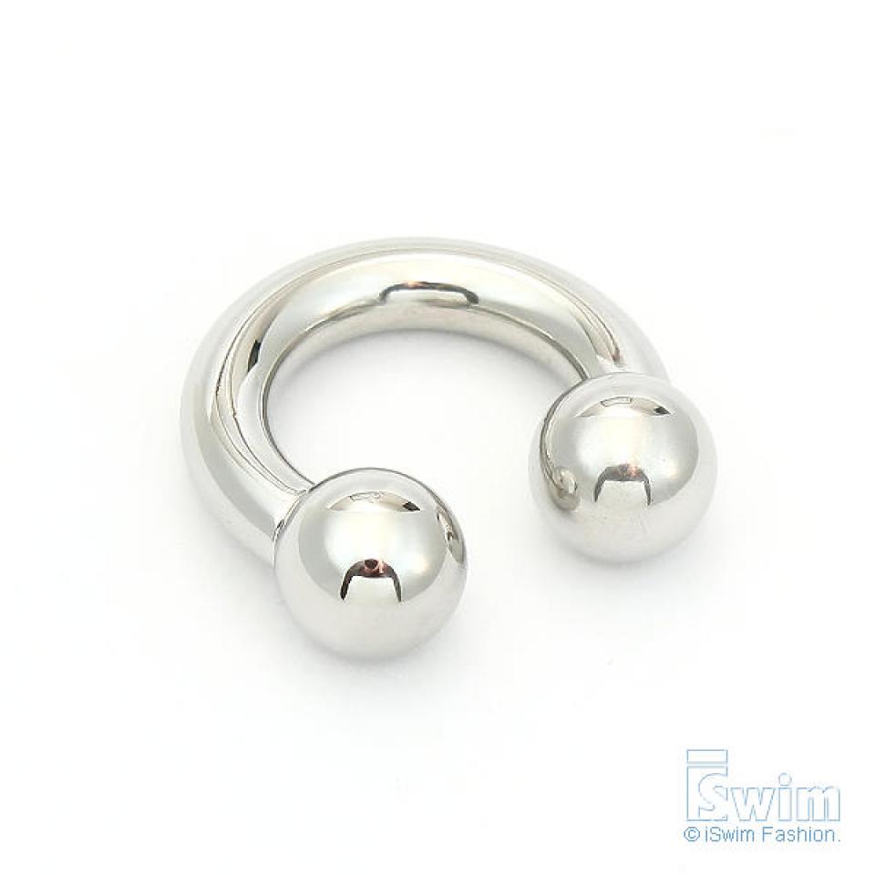 體環~雙珠C型馬蹄環穿刺屌環 4G(5mm x 16mm)