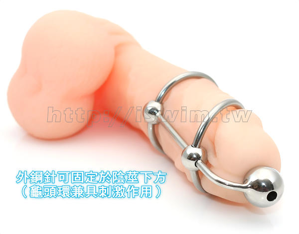 免穿洞型王子魔杖~陰莖龜頭雙套環版(8mm x 80mm)↘SALE - 3