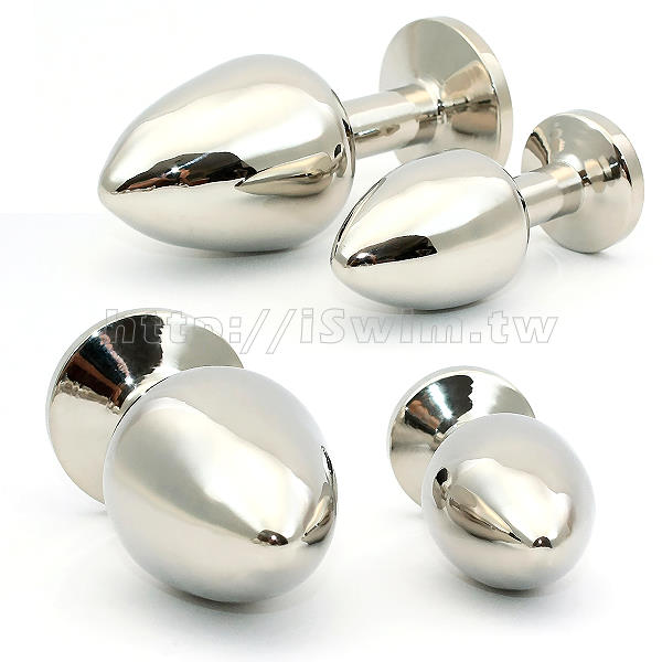醫療鋼金屬後庭塞(Surgical Steel Anal Plug)男女兩用不鏽鋼後庭肛塞~40 ﹡90mm(大) - 1
