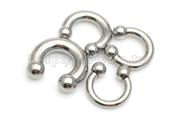 馬蹄C型穿刺環 6G(4mm x 16mm) - 3