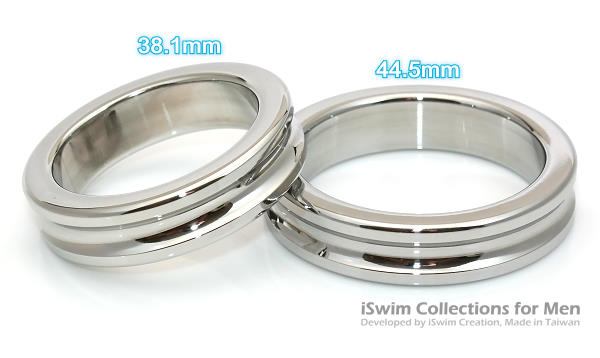 醫療鋼時尚凹槽屌環 44.5mm 微磁NG版↘SALE - 3