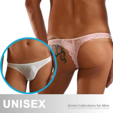 Unisex seamless lace thong