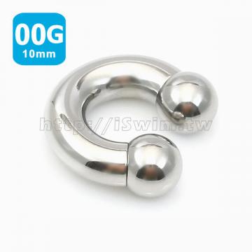 馬蹄C型穿刺環 00G(10mm x 16mm) (thumb)