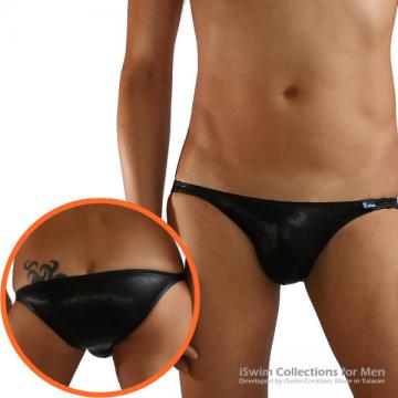 ultra low rise leather look swimming bikini 3/4 back - 0 (thumb)