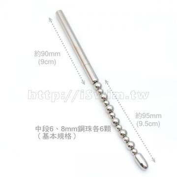 可換珠醫療鋼滑珠式尿道插棒 - 3 (thumb)
