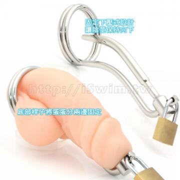 蛋蛋壓迫分半極簡不鏽鋼貞操帶 - 2 (thumb)