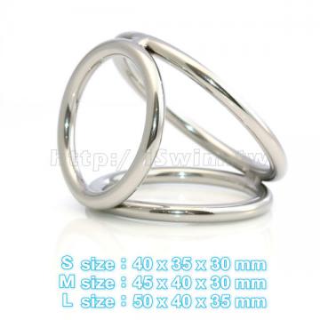 立體三環型男用醫療鋼屌環《45mm》 - 3 (thumb)