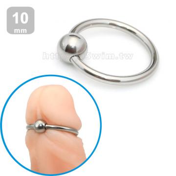 安全可拆式龜頭環10mm鋼珠版 (thumb)