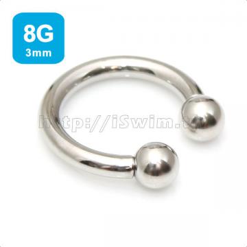 circular Barbell 8G (3 x 16mm) - 0 (thumb)