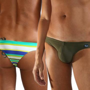 TOP 17 - Fitted pouch capri swim thong briefs (cheeky) ()