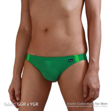 Sport swim briefs with doule lines on sides (3/4 back) - 2 (thumb)