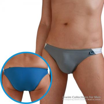 Sport swim briefs in macthed color (3/4 back)
