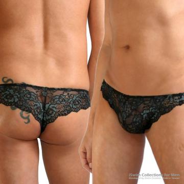 Mens sexy lace thong underpants
