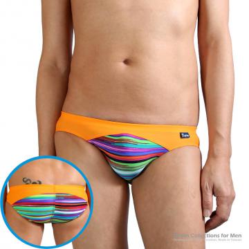grid swim briefs in matched colors