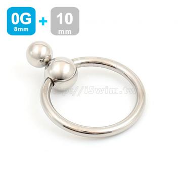 雙珠龜頭環(PA防漏尿，穿刺0G-8mm，大珠10mm)iSwim設計款 (thumb)