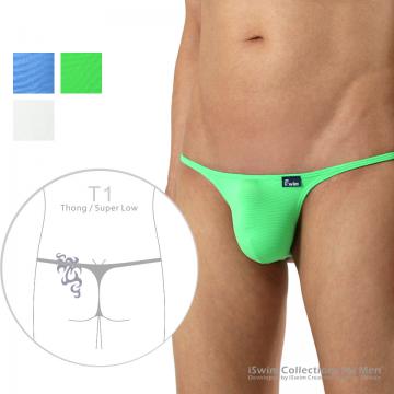 Smooth lifting pouch string thong