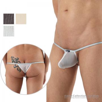 TOP 16 - Mesh bulge sexy string capri thong (cheeky) ()