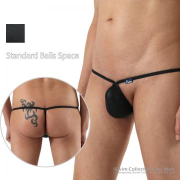 leather look mini pouch g-string