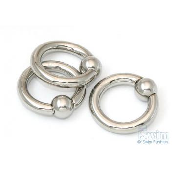 體環~單珠Q型圓環穿刺屌環(彈簧鋼珠~免工具) 6G(4mm x 16mm) - 2 (thumb)