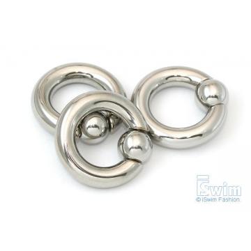 體環~單珠Q型圓環穿刺屌環(彈簧鋼珠~免工具) 2G(6mm x 16mm) - 3 (thumb)