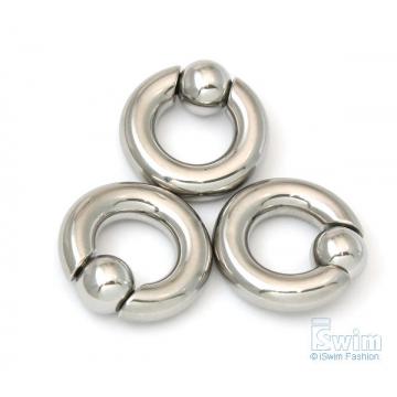 體環~單珠Q型圓環穿刺屌環(彈簧鋼珠~免工具) 0G(8mm x 16mm) - 2 (thumb)