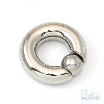 體環~單珠Q型圓環穿刺屌環(彈簧鋼珠~免工具) 00G(10mm x 16mm) (thumb)