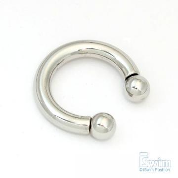 體環~雙珠C型馬蹄環穿刺屌環 6G(4mm x 16mm) (thumb)