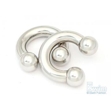 體環~雙珠C型馬蹄環穿刺屌環 2G(6mm x 16mm) - 2 (thumb)