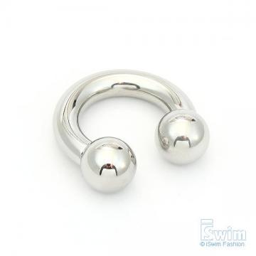 體環~雙珠C型馬蹄環穿刺屌環 4G(5mm x 16mm) (thumb)