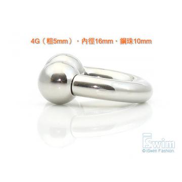 體環~雙珠C型馬蹄環穿刺屌環 4G(5mm x 16mm) - 3 (thumb)
