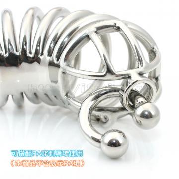 男用導尿管醫療鋼屌環貞操帶 加重加長版 - 5 (thumb)