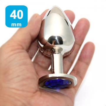醫療鋼金屬後庭塞(Surgical Steel Anal Plug)男女兩用不鏽鋼後庭肛塞~40 ﹡90mm(大) (thumb)