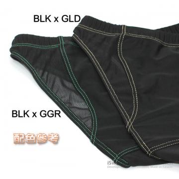 sport swim briefs with irregular side in mesh, black color - 9 (thumb)