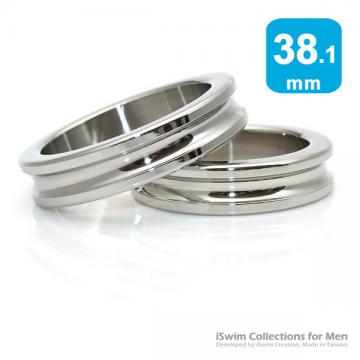 醫療鋼精品型男屌環《12x6mm時尚凹槽寬版》內徑38.1mm~限量 (thumb)