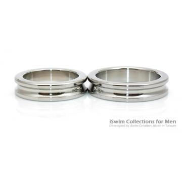 醫療鋼時尚凹槽屌環 44.5mm 微磁NG版↘SALE - 2 (thumb)