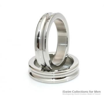 醫療鋼時尚凹槽屌環 44.5mm 微磁NG版↘SALE - 3 (thumb)
