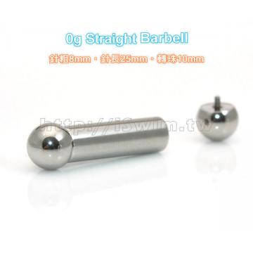 straight barbell 0G (8 x 25mm) - 2 (thumb)
