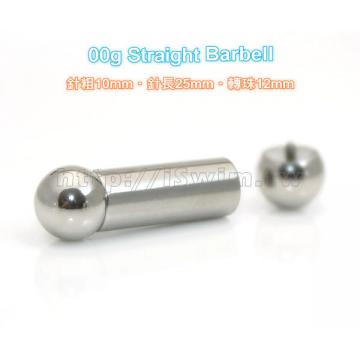 straight barbell 00G (10 x 25mm) - 2 (thumb)