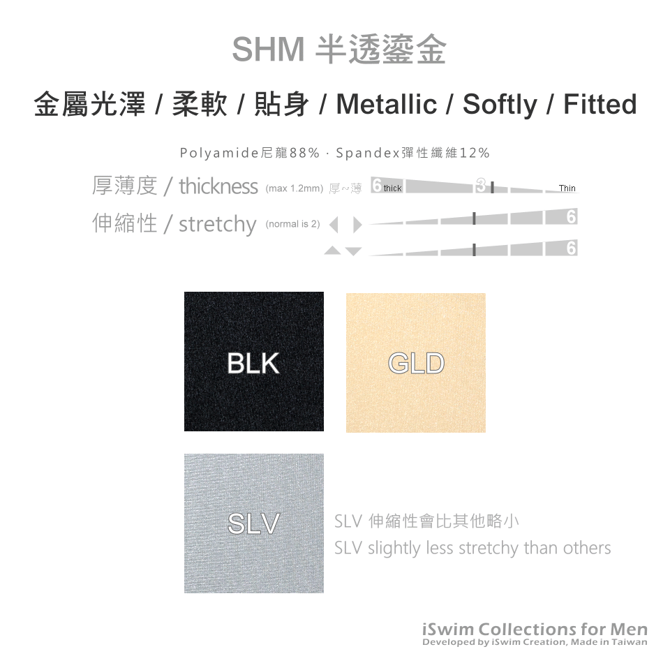 Semi see-thru metallic fabric